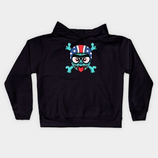 Whacky Bat Biker Kids Hoodie